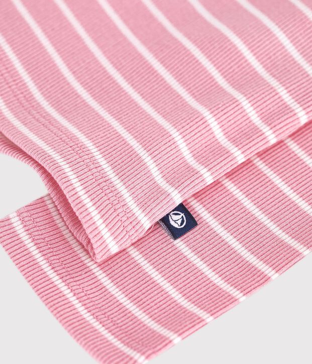 Marini&egrave;re enfant en coton rose/blanc