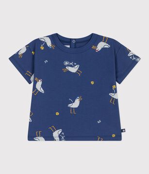 Haut D'été Petit Bateau Pour Bébé Garçon - Taille 12 Mois (74cm), Manches Courtes, 100% Coton Bleu