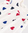 Robe bébé en coton à manches courtes et body intégré tricoeur blanc MARSHMALLOW/blanc MULTICO