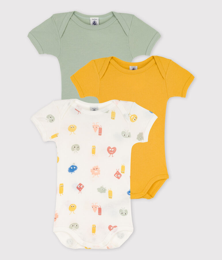 Lot de 3 bodies manches courtes en coton et Lyocell variante 1