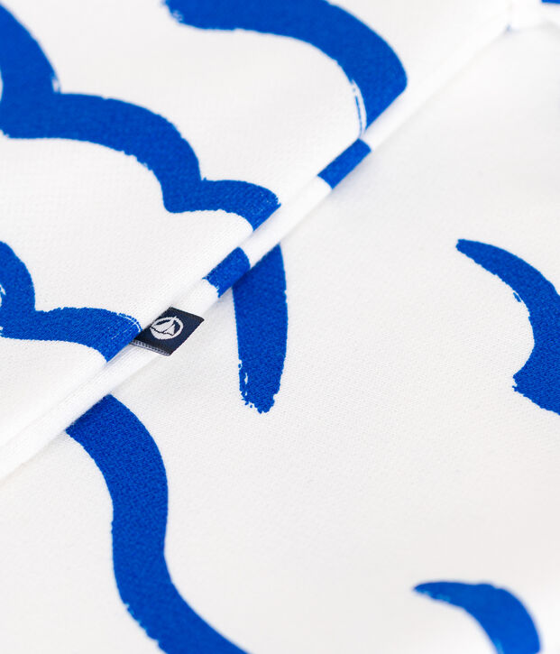 Combicourte b&eacute;b&eacute; en coton manches courtes, imprim&eacute;e requin bleu/bleu