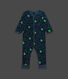 Dors-bien à pieds amovibles bébé phosphorescent imprimé panthère en coton