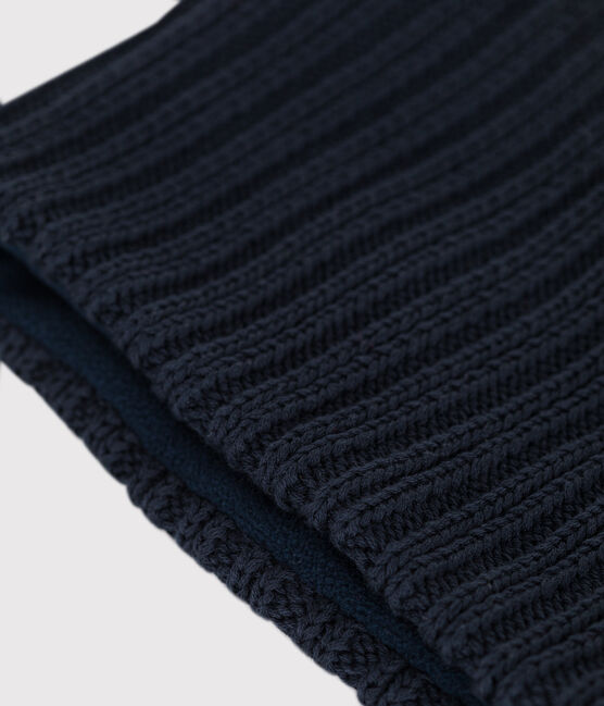 Snood en tricot doublé en polaire enfant bleu SMOKING