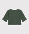 Cardigan en tricot point mousse bébé vert CROCO
