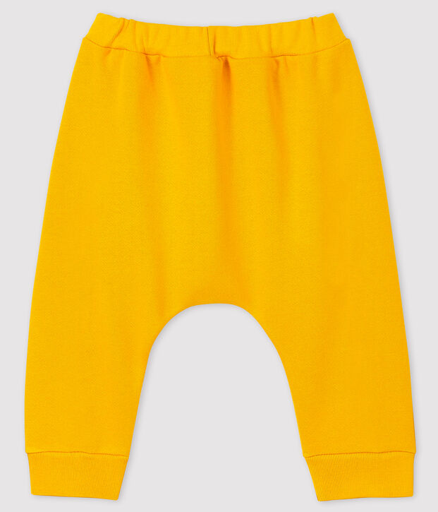 Pantalon b&eacute;b&eacute; fille/gar&ccedil;on en molleton jaune