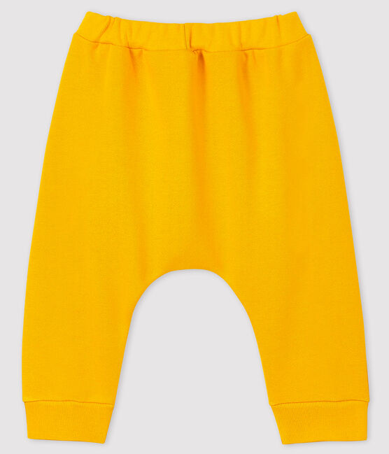 Pantalon bébé fille/garçon en molleton jaune BOUDOR