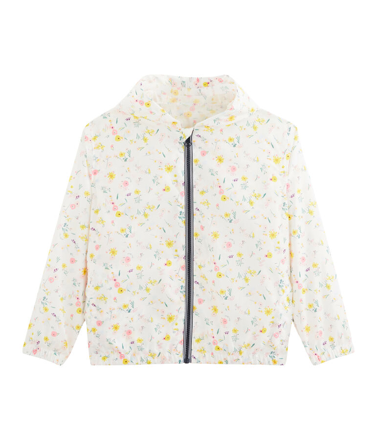 Coupe-vent enfant fille blanc MARSHMALLOW/blanc MULTICO