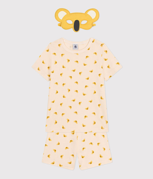 Pyjama short d&eacute;guisement koala en coton enfant &eacute;cru/multicouleur
