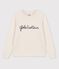 Sweatshirt en molleton brodé Femme beige MONTELIMAR CHINE