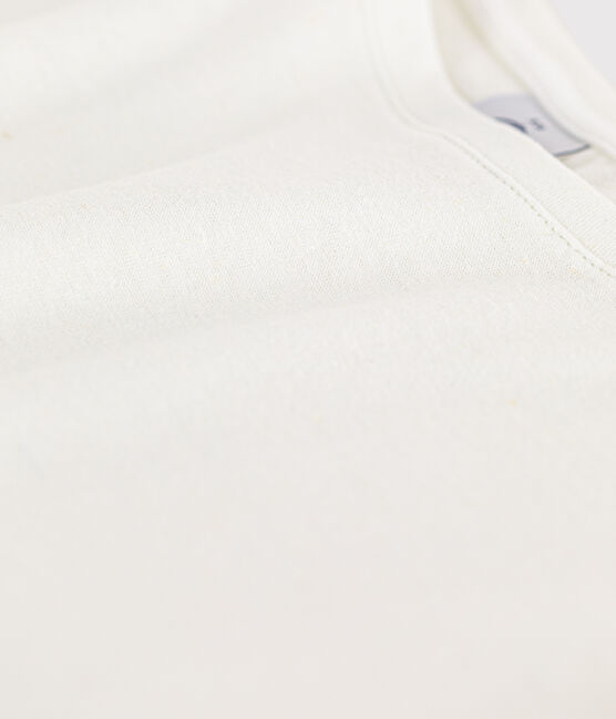 Tee-shirt LE DROIT en coton/lin Femme blanc ECUME