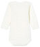 Body manches longues bébé garçon blanc MARSHMALLOW/bleu ACIER