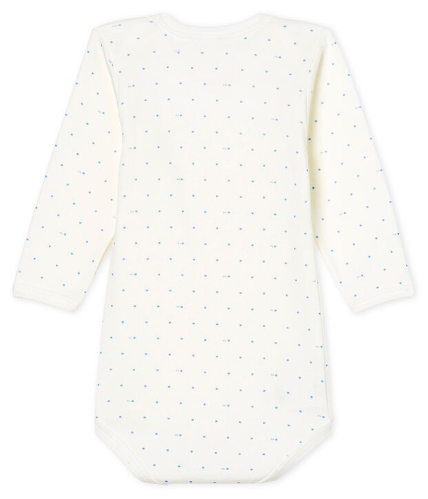 Body manches longues b&eacute;b&eacute; gar&ccedil;on blanc/bleu