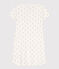 Chemise de nuit palmiers en coton petite fille blanc MARSHMALLOW/blanc MULTICO