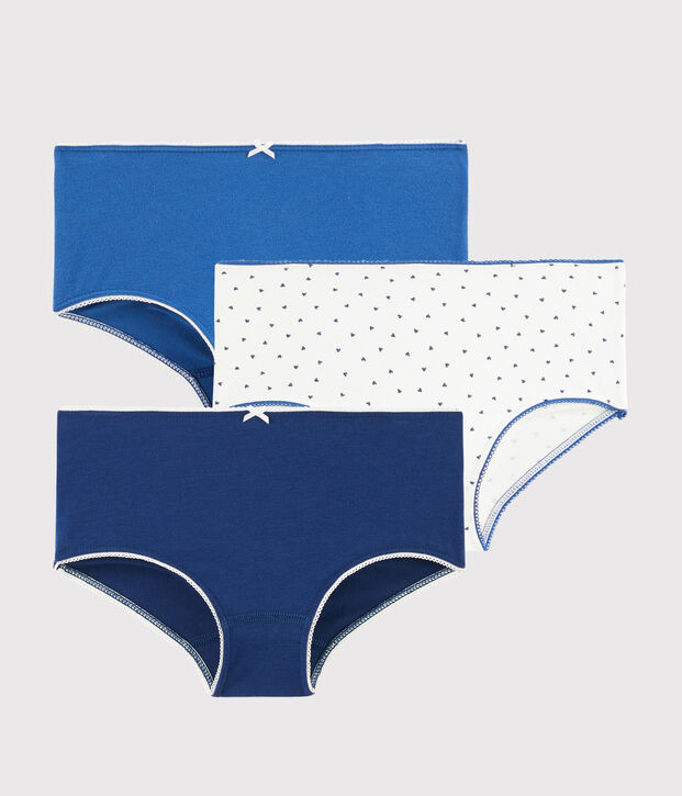 Lot de 3 shorties mini coeurs petite fille multicouleur
