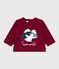 Tee-shirt bébé en coton à manches longues, motif chat AMARANTE