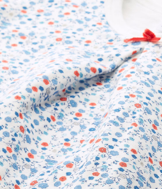 Pyjama fille à imprimé petites fleurs blanc LAIT/blanc MULTICO