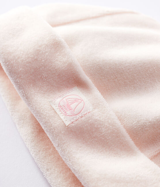 Bonnet bébé en velours de coton biologique rose FLEUR