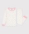 Pyjama tr&egrave;s ajust&eacute; enfant en coton imprim&eacute; blanc/multicouleur