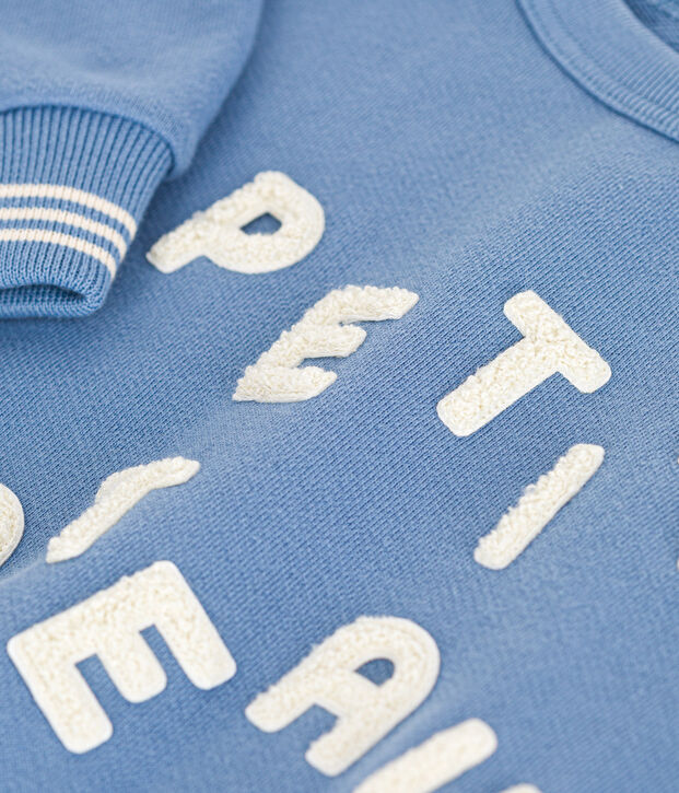 Sweatshirt en molleton enfant fille / gar&ccedil;on bleu