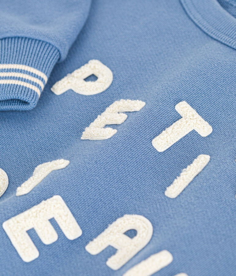 Sweatshirt en molleton enfant fille / gar&ccedil;on bleu BEACH