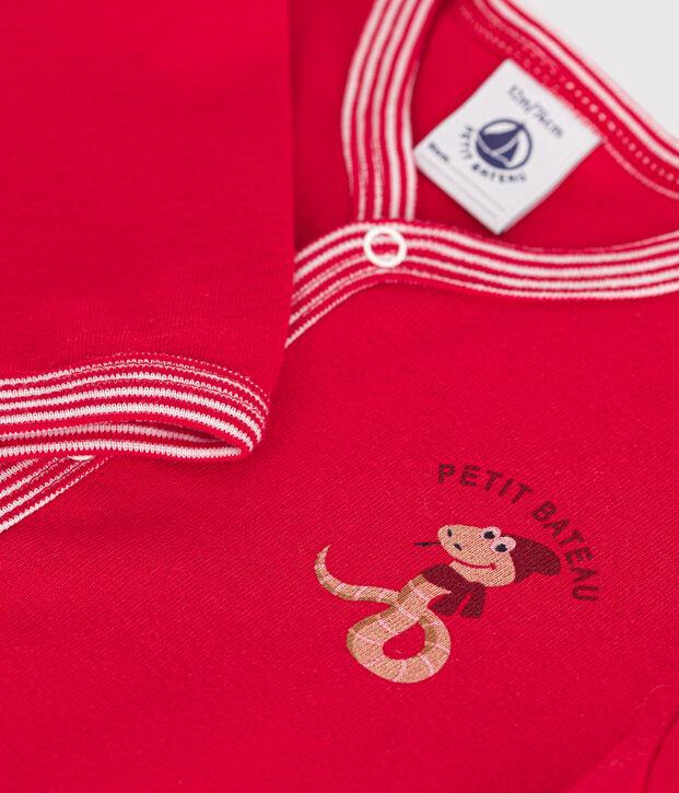 Pyjama sans pieds en coton b&eacute;b&eacute; rouge