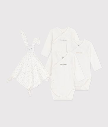 Coffret cadeau naissance en coton brodé