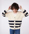 Cardigan femme en coton à rayures blanc AVALANCHE/bleu SMOKING