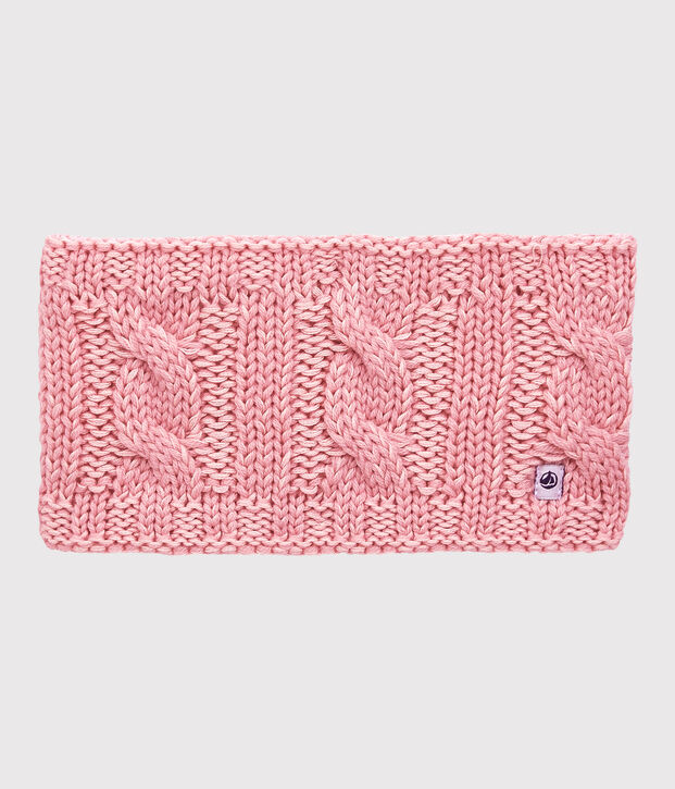 Snood tricot b&eacute;b&eacute;. rose