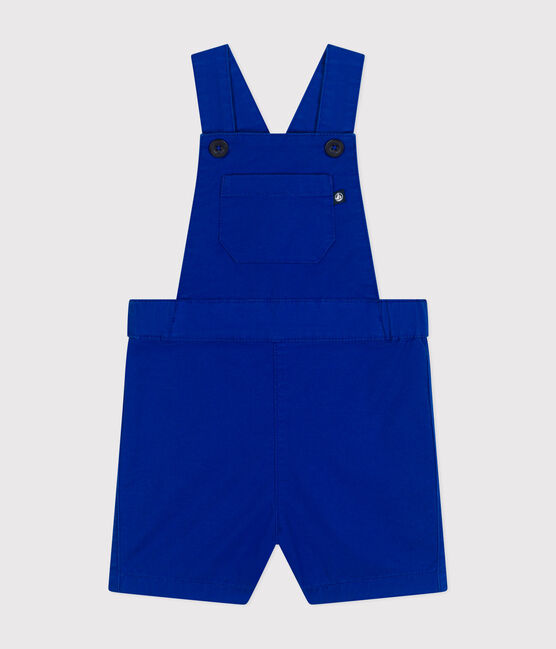 Salopette courte en serge bébé bleu SURF