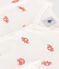 Combinaison courte bébé en coton crabes blanc MARSHMALLOW/blanc MULTICO