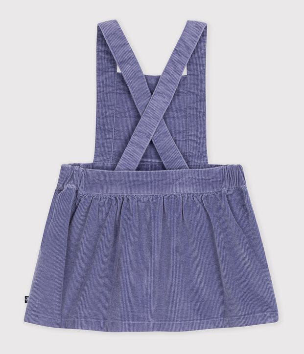 Robe b&eacute;b&eacute; sans manches en velours c&ocirc;tel&eacute; uni violet