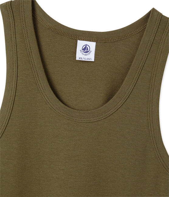 Débardeur femme en côte originale vert LITOP