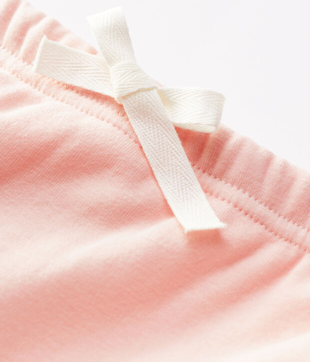 Pantalon b&eacute;b&eacute; en coton biologique rose