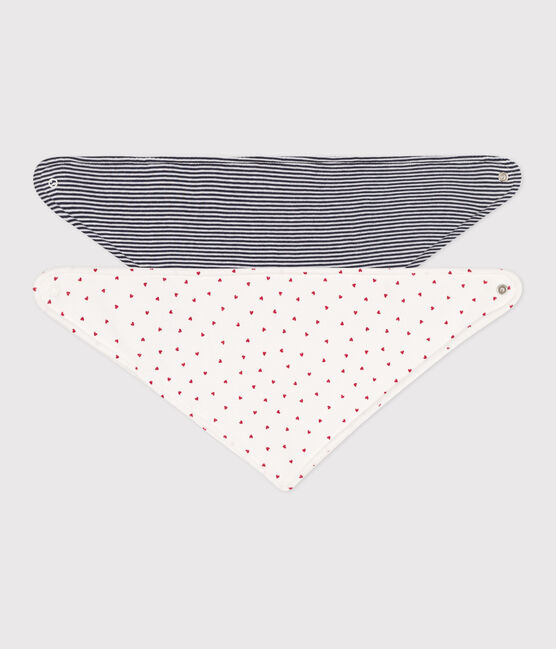 2 bavoirs bandanas bébé en coton variante 1
