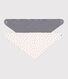 2 bavoirs bandanas bébé en coton