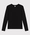 Tee-shirt l'Iconique manches longues en côte unie femme noir BLACK