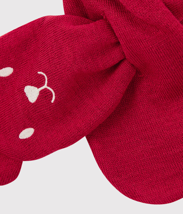 Echarpe b&eacute;b&eacute; doubl&eacute;e micropolaire rouge