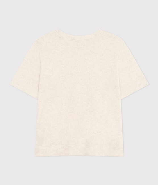 Tee-shirt le Boxy en coton femme beige MONTELIMAR CHINE