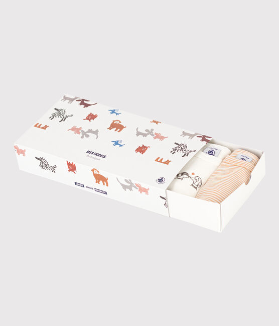 Lot de 5 bodies manches longues chiens bébé en coton variante 1