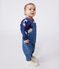 Salopette bébé en jean élasthanne jambes longues bleu BLEU DELAVE