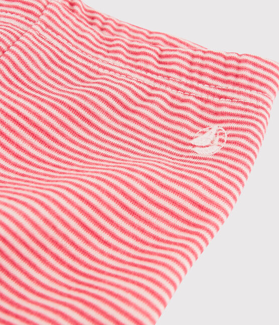 Legging milleraies bébé fille rose POPPY/blanc MARSHMALLOW