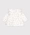 Blouse b&eacute;b&eacute; en coton manches longues imprim&eacute;e fleurs &eacute;cru/multicouleur