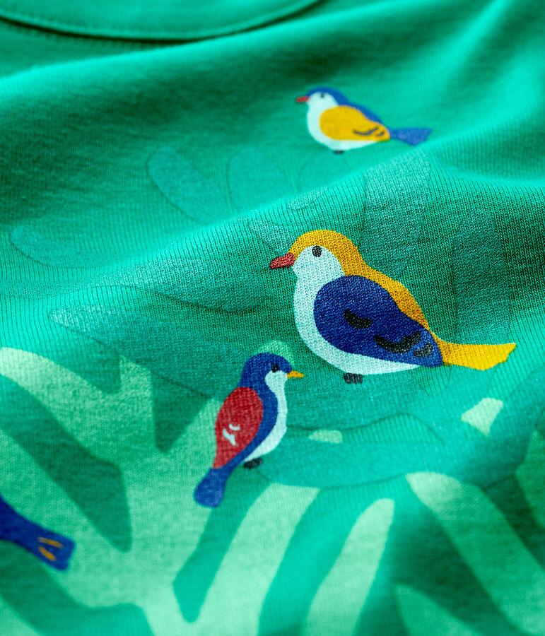 Tee-shirt manches courtes en coton b&eacute;b&eacute; gar&ccedil;on vert GAZON