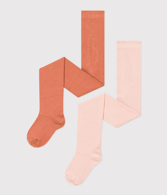Lot de 2 paires de collants enfant fille en coton variante 1