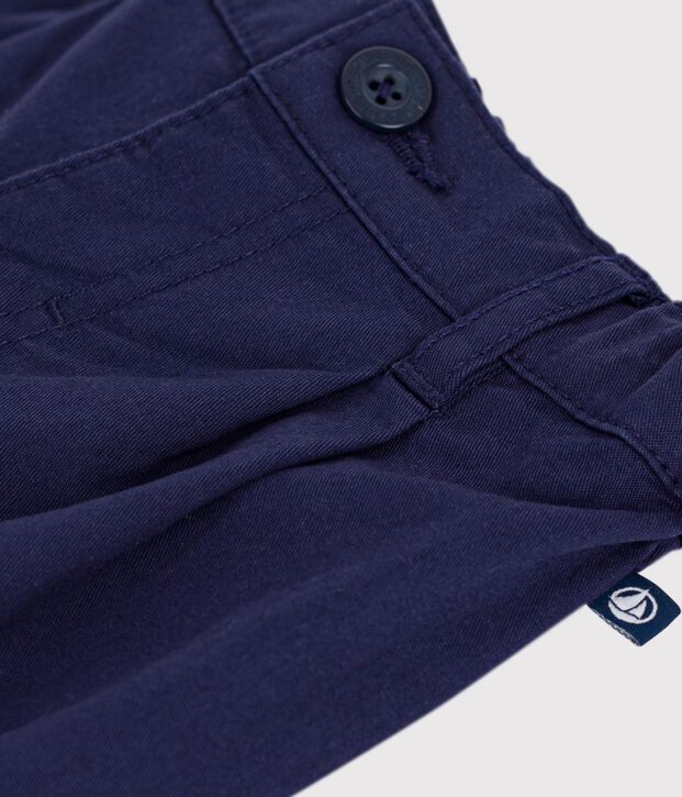 Pantalon b&eacute;b&eacute; en serge uni bleu marine