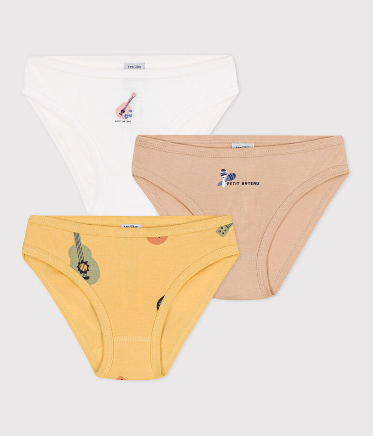 Lot de 3 culottes enfant en coton imprim&eacute; multicouleur