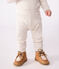 Legging b&eacute;b&eacute; en coton uni beige chin&eacute;