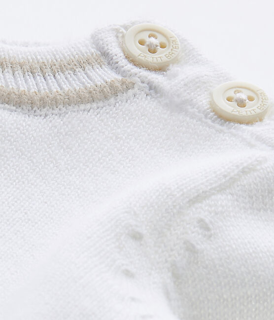 Pull bébé garçon en tricot blanc MARSHMALLOW