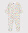 Dors-bien fleurs en coton blanc MARSHMALLOW/blanc MULTICO