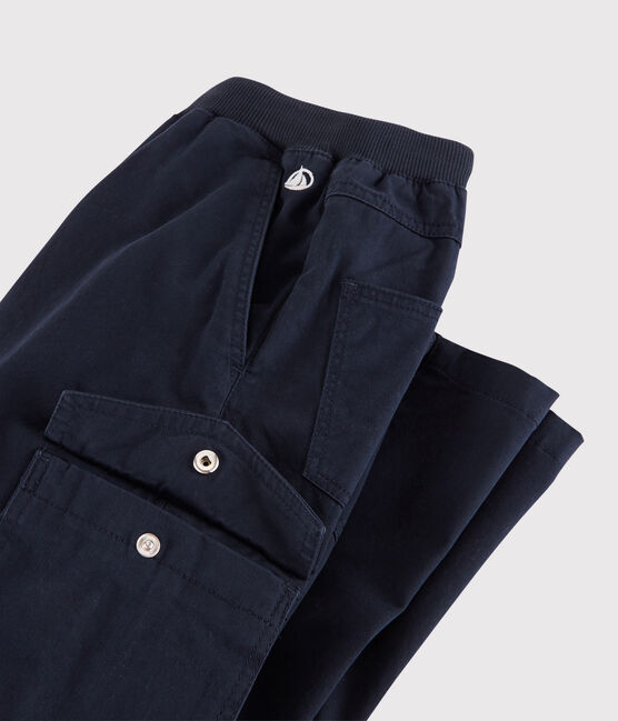 Pantalon en gabardine enfant garçon bleu SMOKING